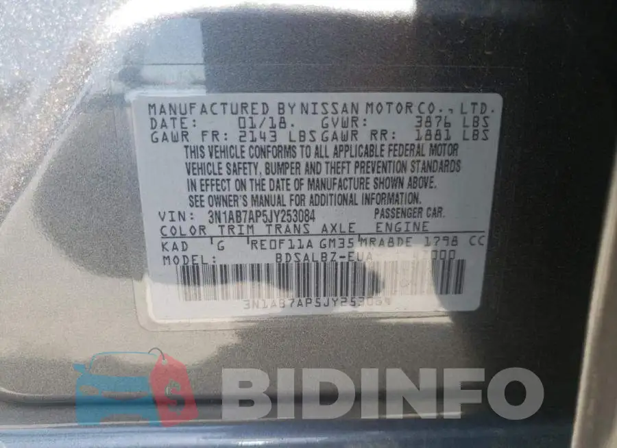 3N1AB7AP5JY253084 Photo# 10