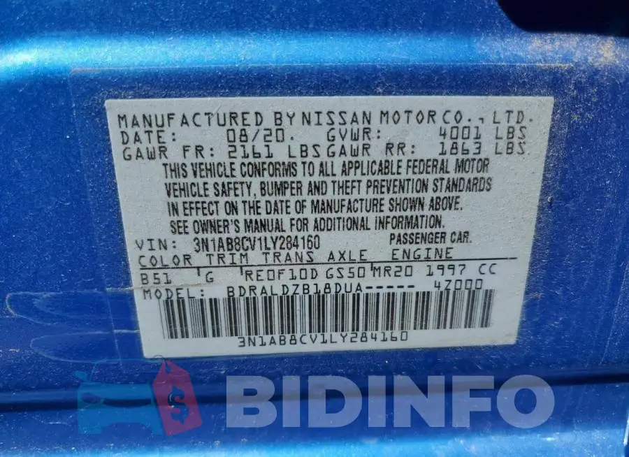 3N1AB8CV1LY284160 Photo# 10