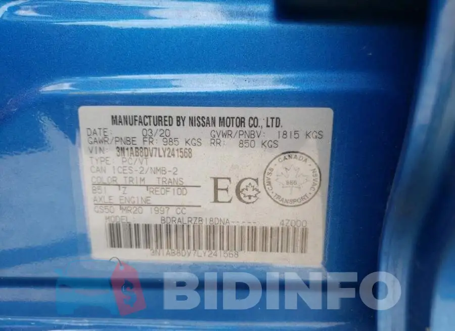 3N1AB8DV7LY241568 Photo# 10