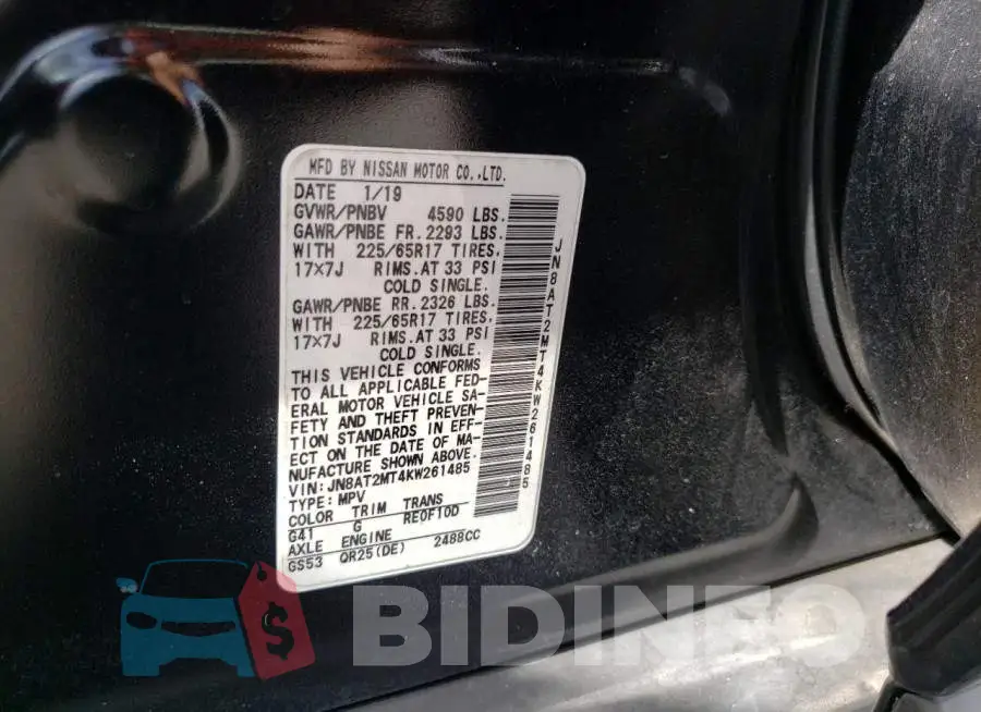JN8AT2MT4KW261485 Photo# 10
