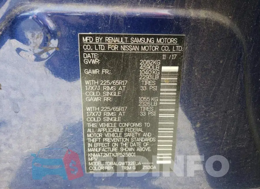 KNMAT2MTXJP525801 Photo# 10