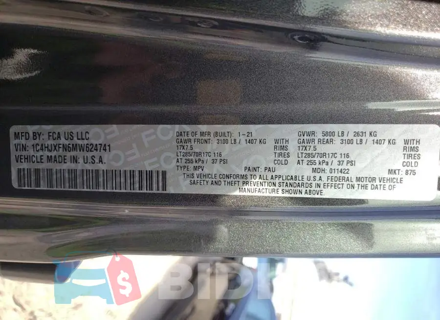 1C4HJXFN6MW624741 Photo# 10