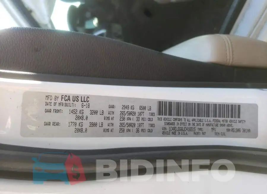 1C4RDJDG6JC416515 Photo# 10