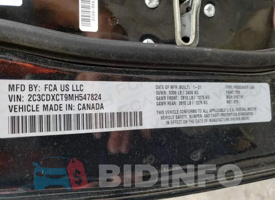 2C3CDXCT9MH547824 Photo# 10