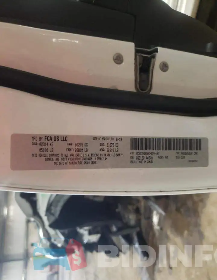 2C3CDXHG0KH674437 Photo# 10