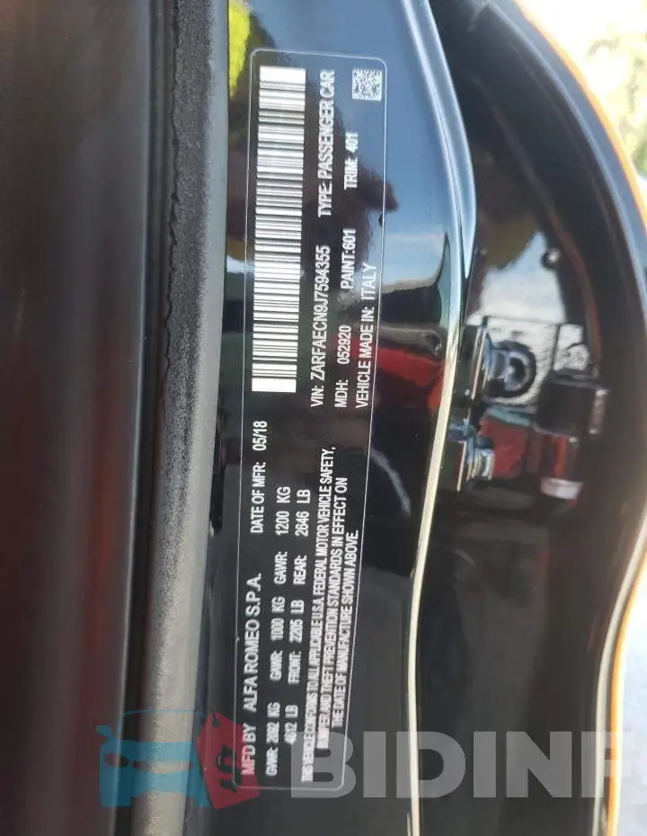 ZARFAECN9J7594355 Photo# 10