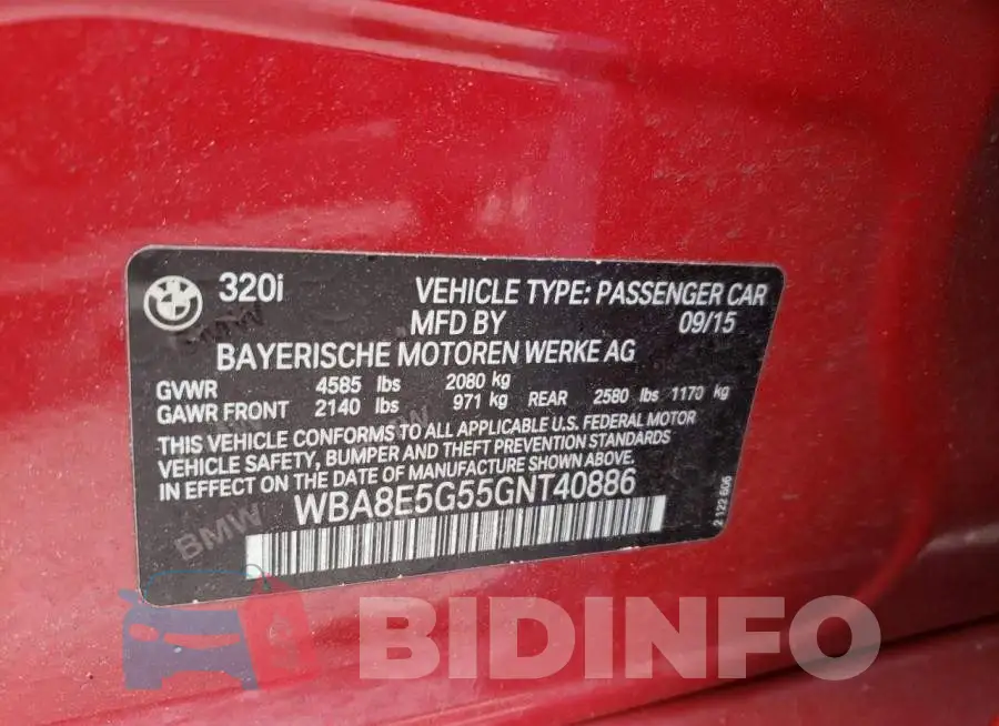 WBA8E5G55GNT40886 Photo# 10
