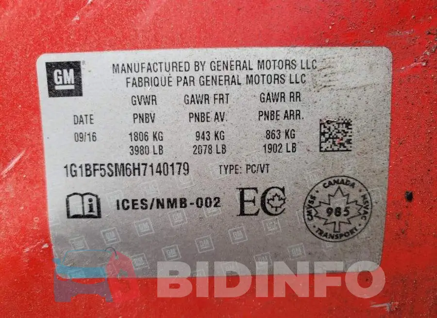 1G1BF5SM6H7140179 Photo# 10
