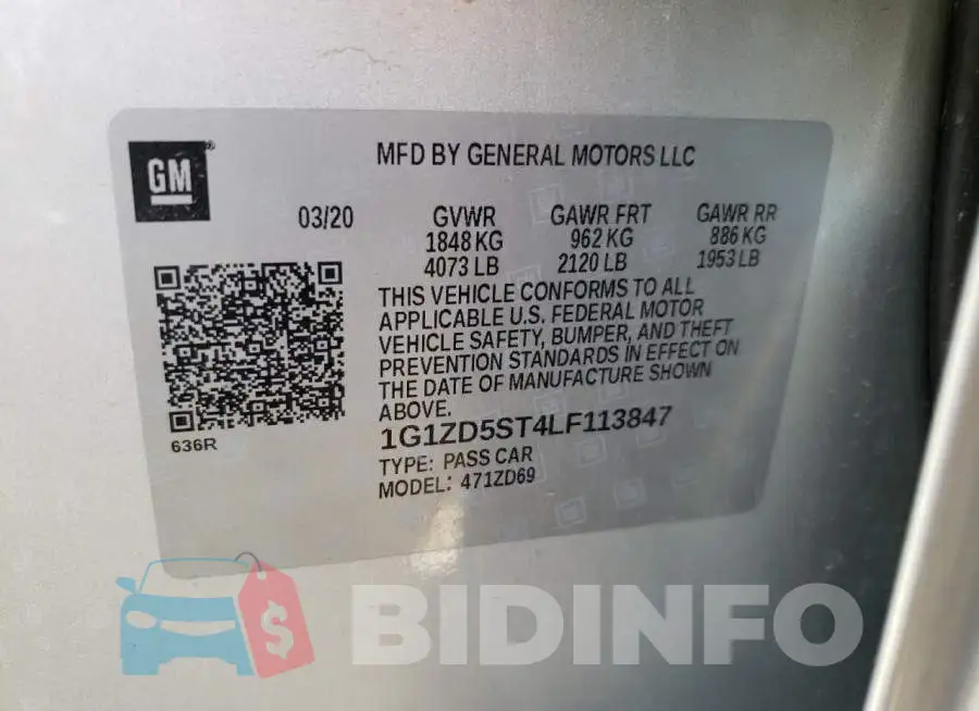 1G1ZD5ST4LF113847 Photo# 10
