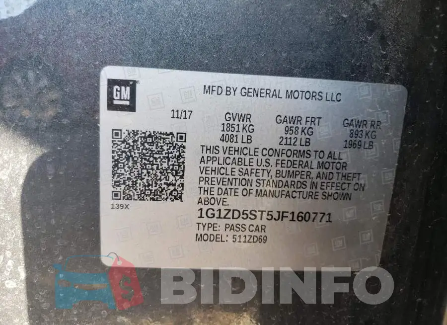 1G1ZD5ST5JF160771 Photo# 10