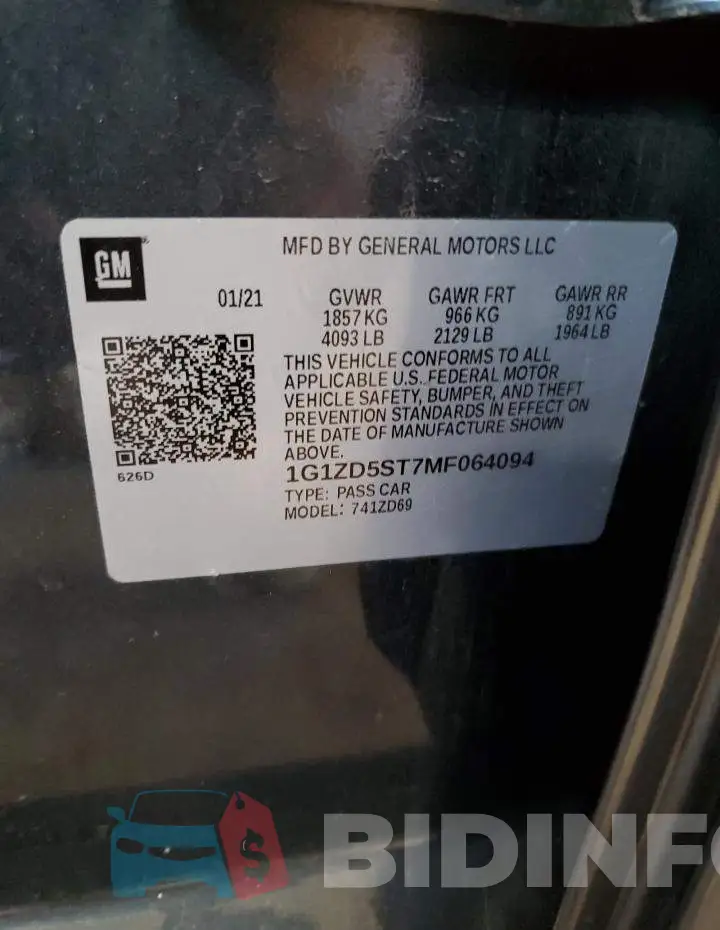 1G1ZD5ST7MF064094 Photo# 10