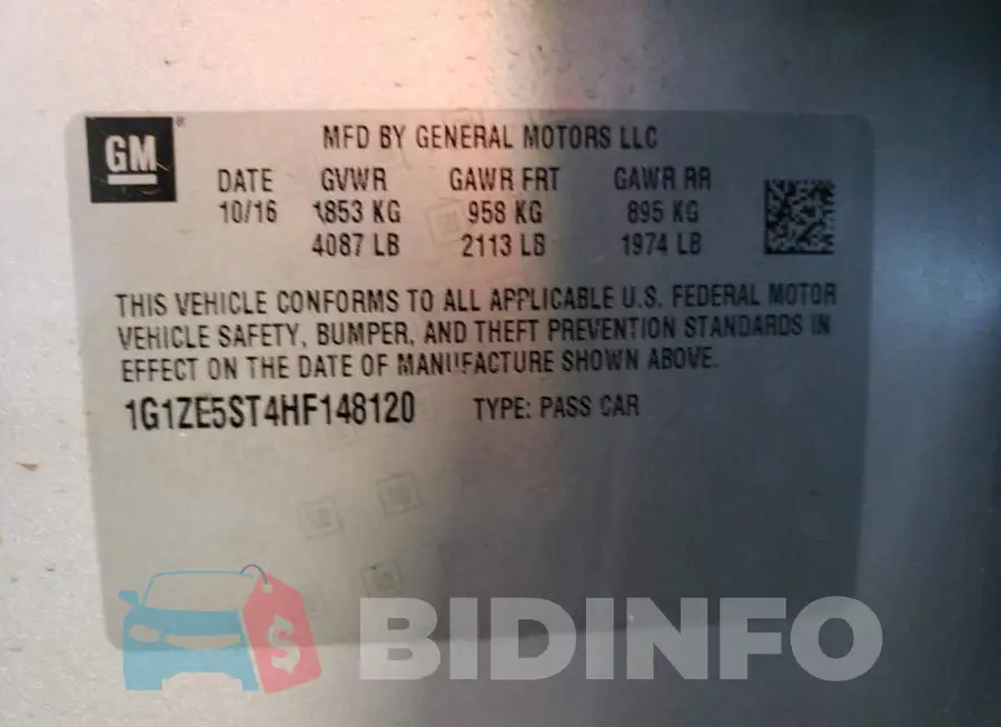 1G1ZE5ST4HF148120 Photo# 10