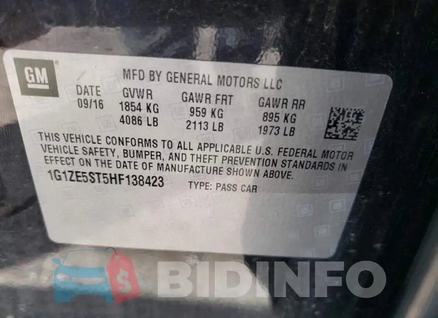 1G1ZE5ST5HF138423 Photo# 10