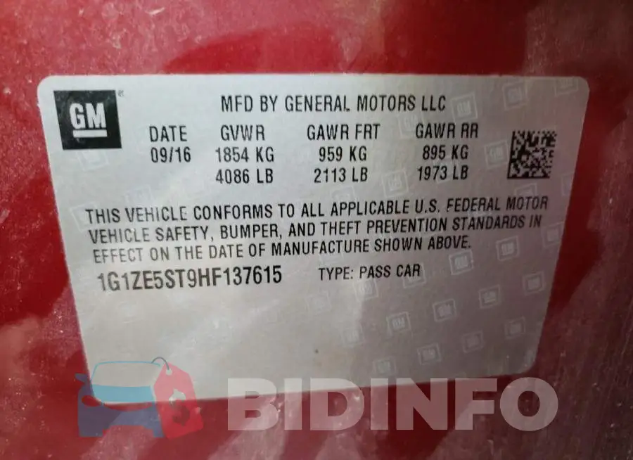 1G1ZE5ST9HF137615 Photo# 10