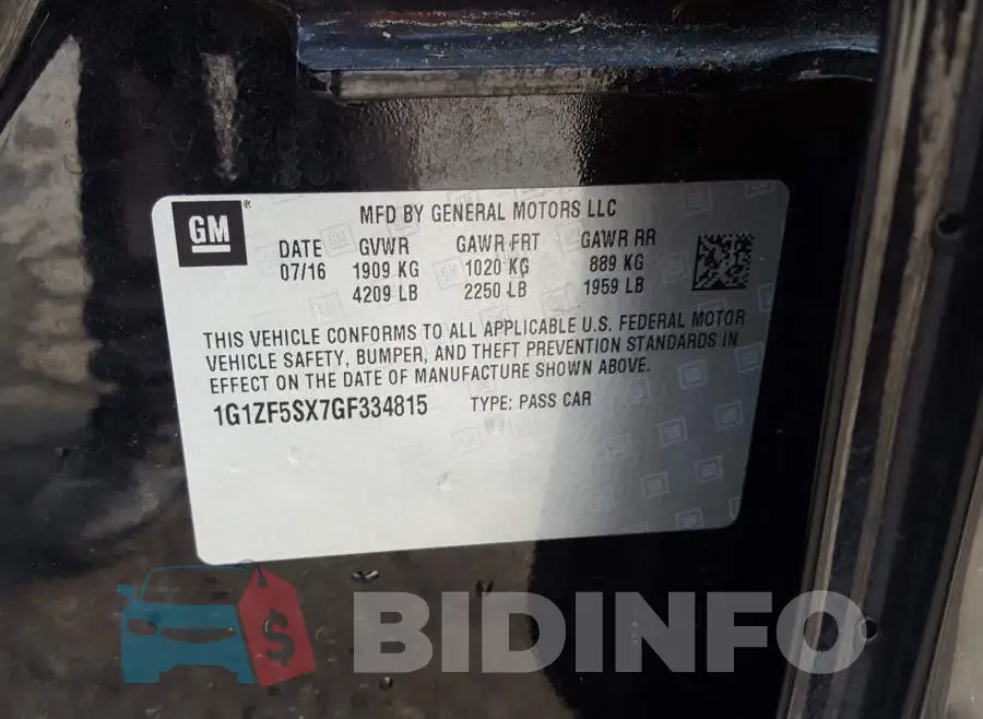 1G1ZF5SX7GF334815 Photo# 10