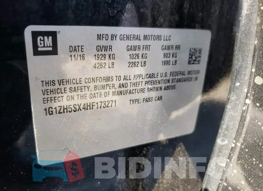 1G1ZH5SX4HF173271 Photo# 10