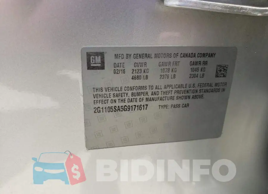 2G1105SA5G9171617 Photo# 10