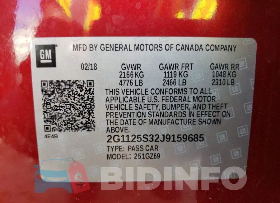 2G1125S32J9159685 Photo# 10