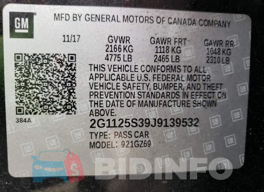 2G1125S39J9139532 Photo# 10