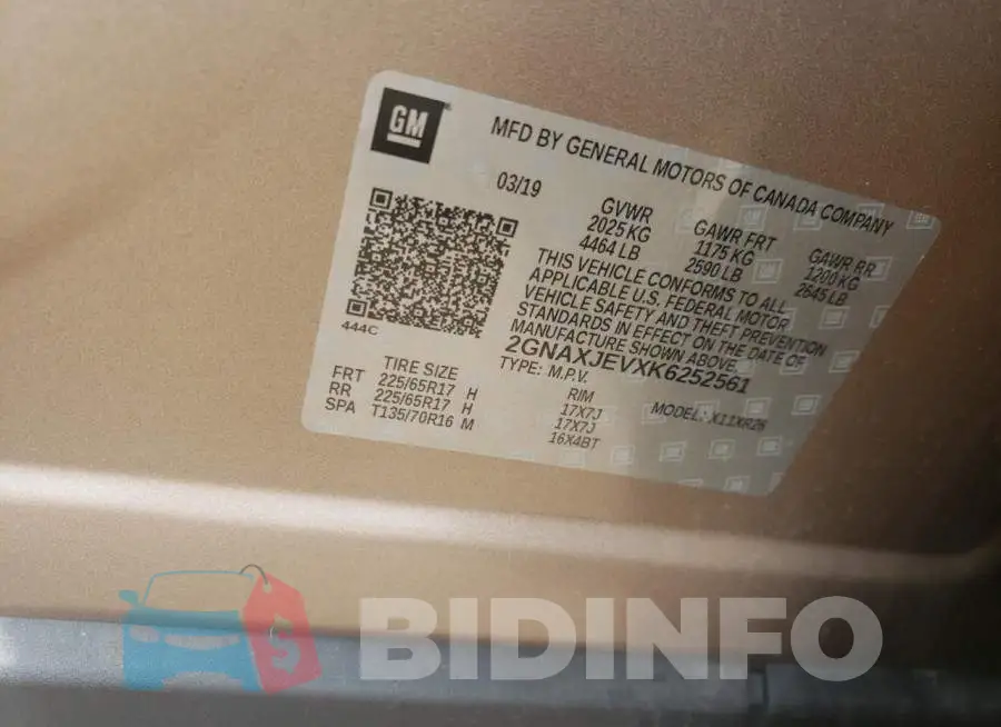 2GNAXJEVXK6252561 Photo# 10