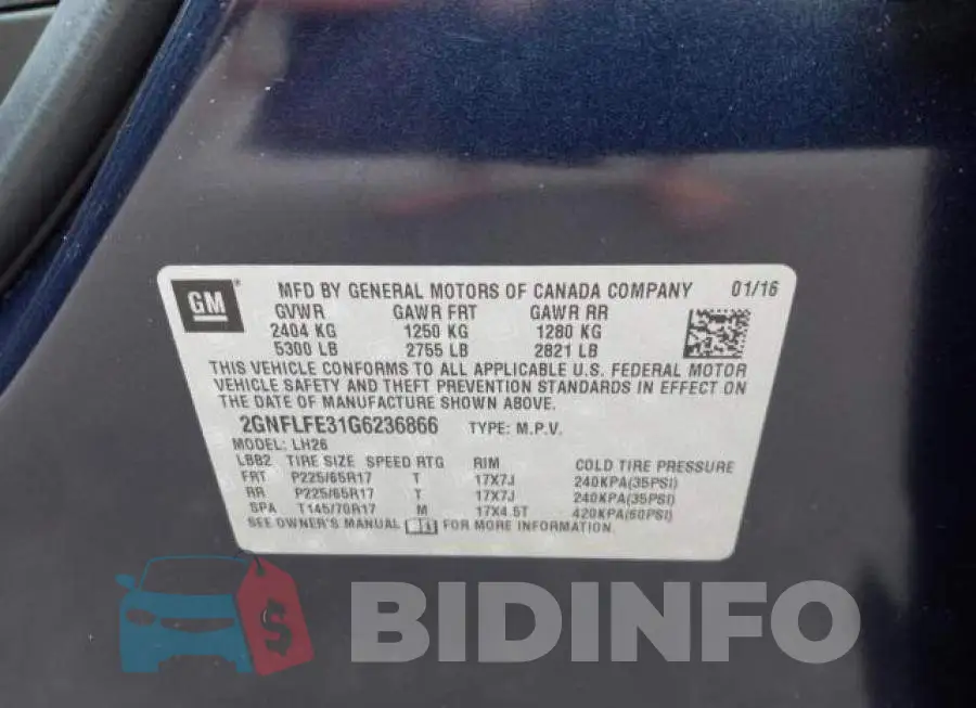 2GNFLFE31G6236866 Photo# 10