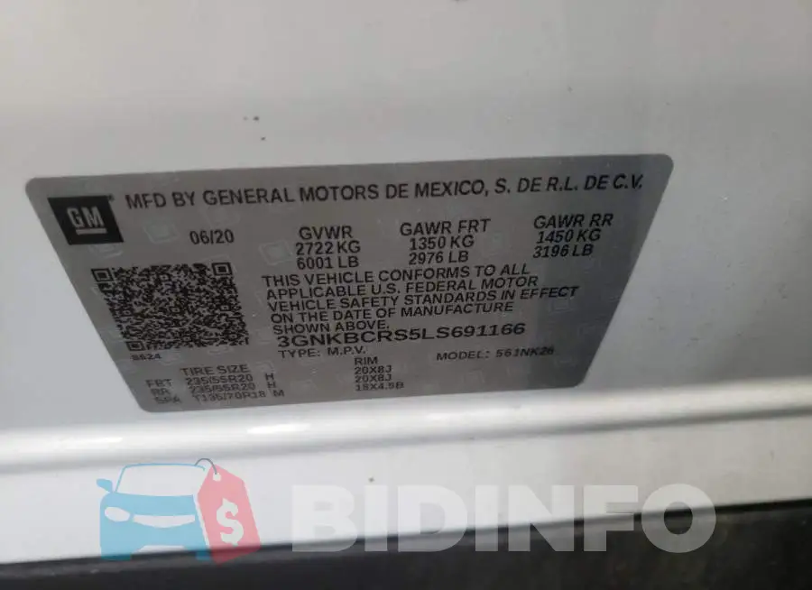 3GNKBCRS5LS691166 Photo# 10