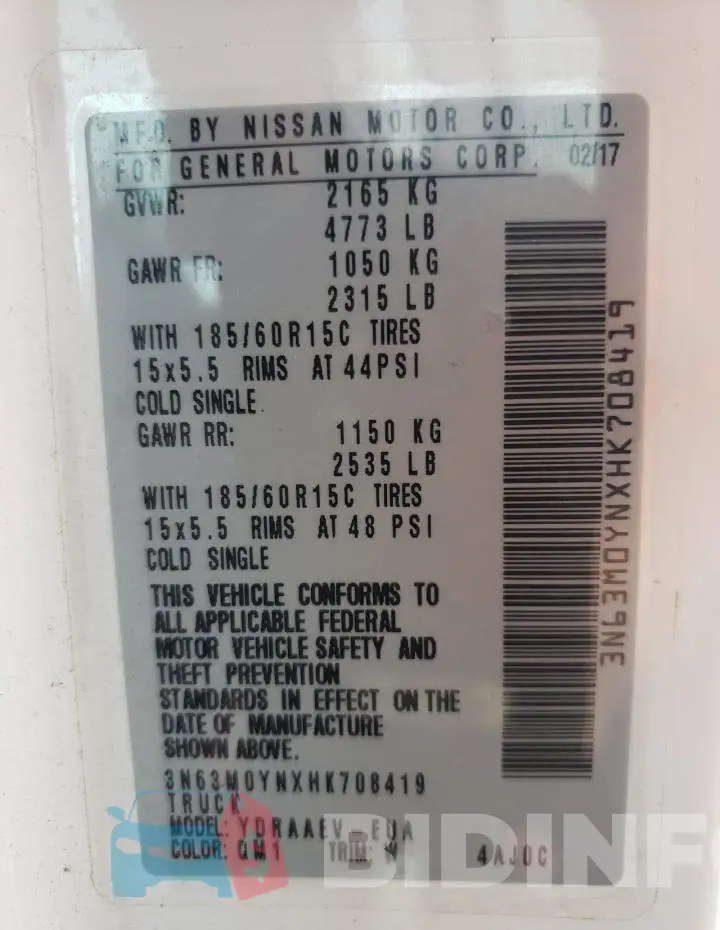 3N63M0YNXHK708419 Photo# 10