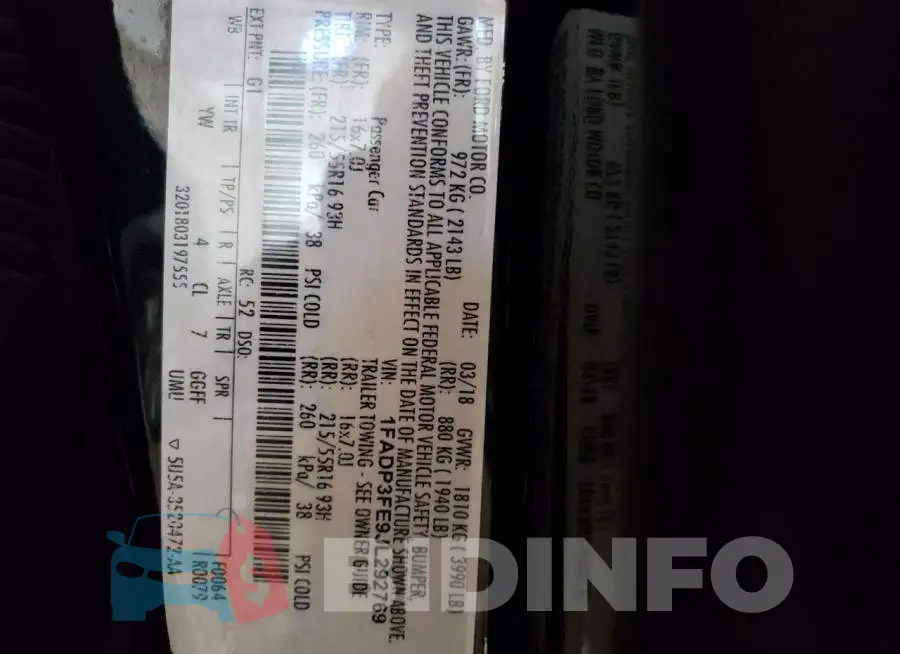 1FADP3FE9JL292769 Photo# 10