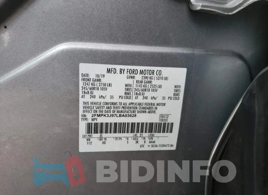 2FMPK3J97LBA03628 Photo# 10