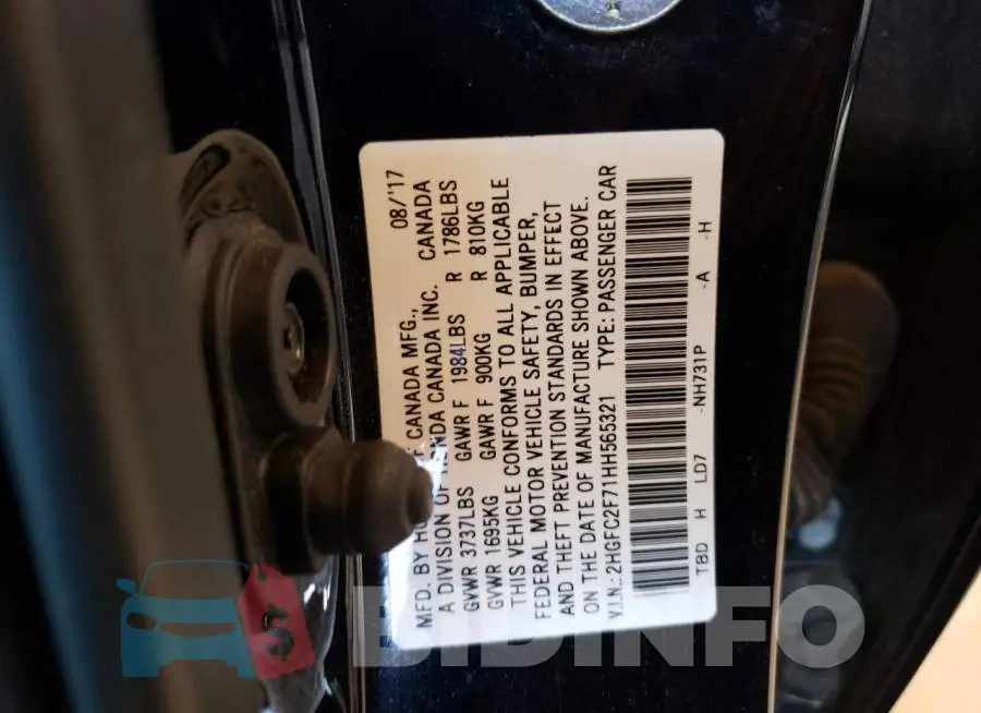 2HGFC2F71HH565321 Photo# 10