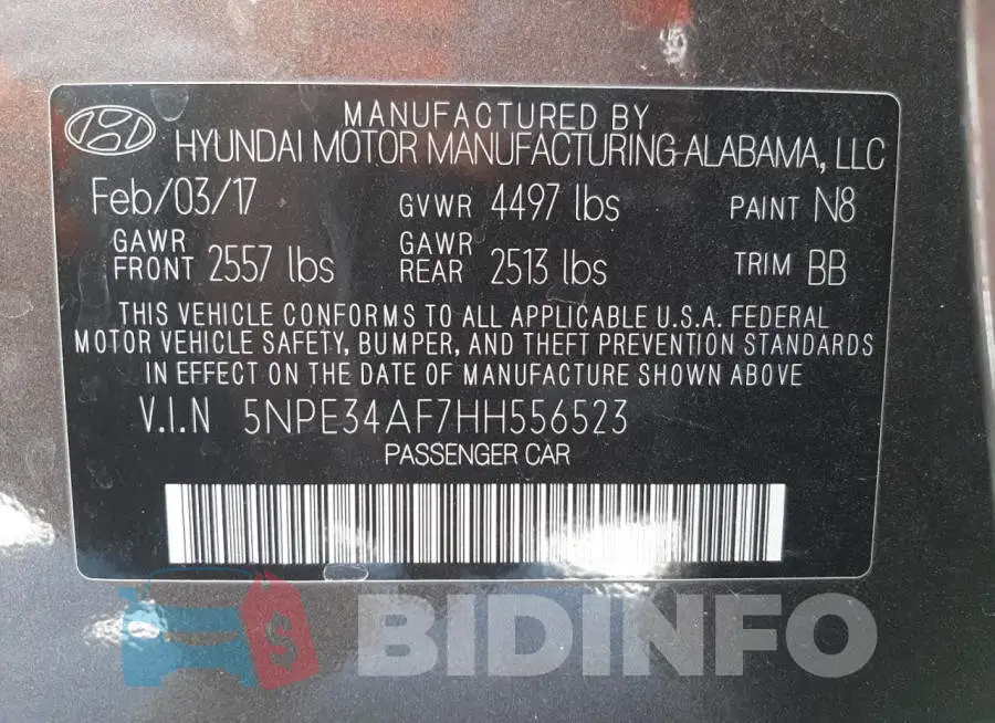 5NPE34AF7HH556523 Photo# 10