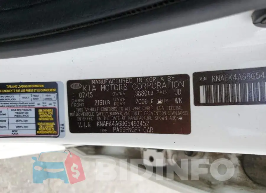 KNAFK4A68G5493452 Photo# 10