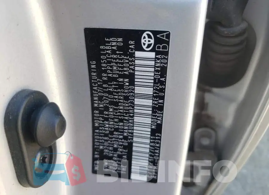5YFBURHE4HP730920 Photo# 10