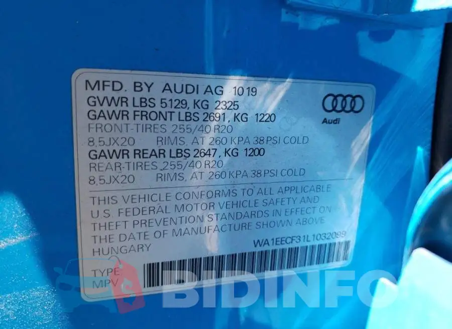WA1EECF31L1032099 Photo# 10