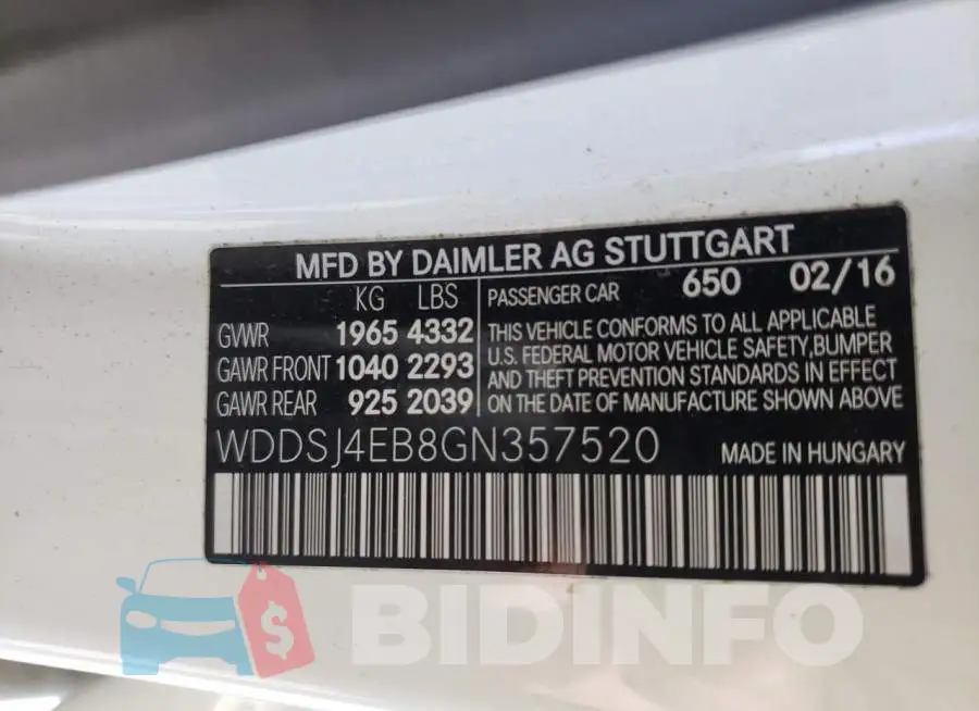 WDDSJ4EB8GN357520 Photo# 10
