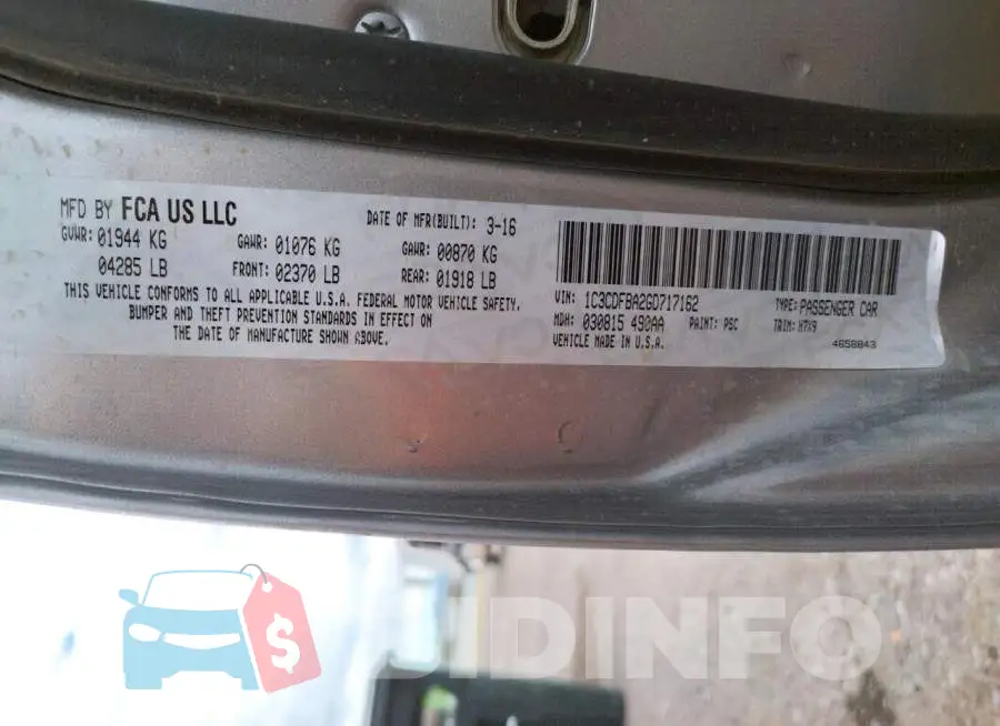 1C3CDFBA2GD717162 Photo# 10