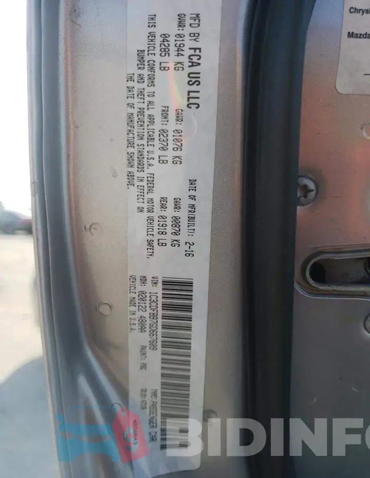 1C3CDFBB7GD667609 Photo# 10