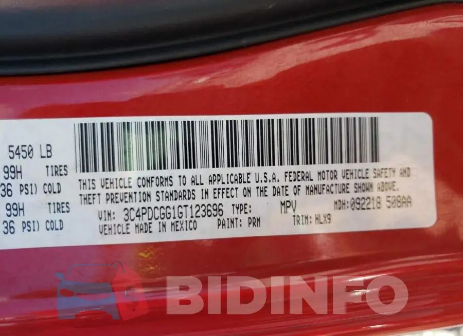 3C4PDCGG1GT123696 Photo# 10