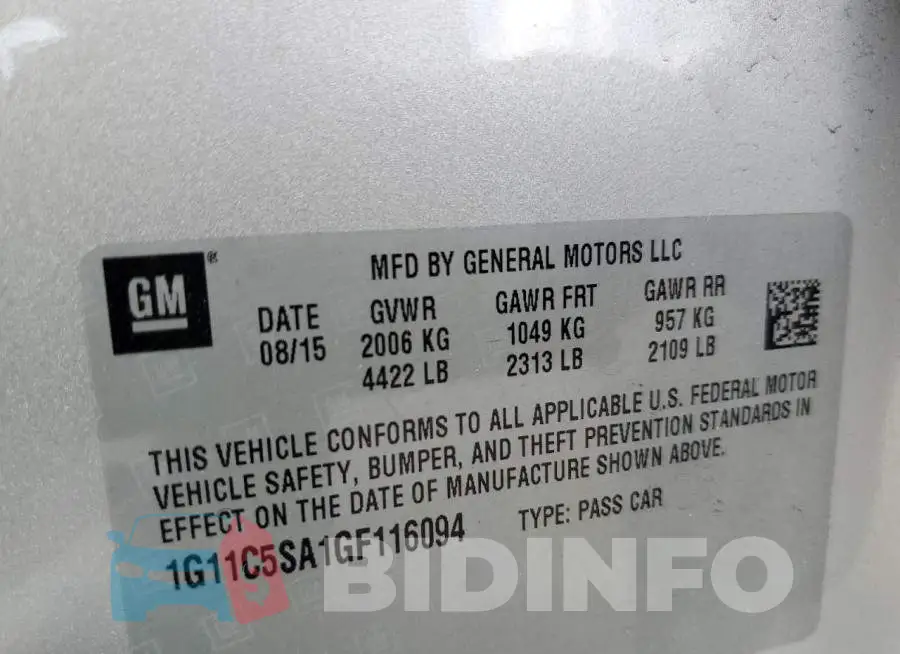 1G11C5SA1GF116094 Photo# 10