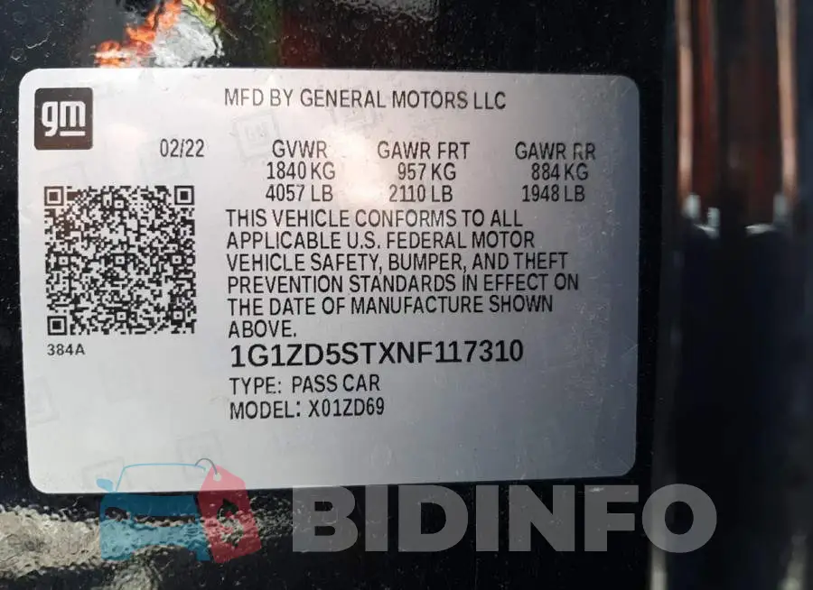 1G1ZD5STXNF117310 Photo# 10