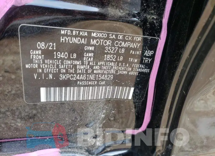 3KPC24A61NE154829 Photo# 10