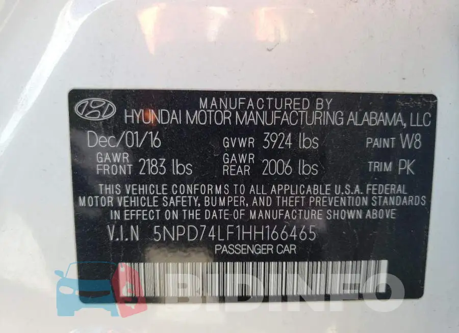 5NPD74LF1HH166465 Photo# 10