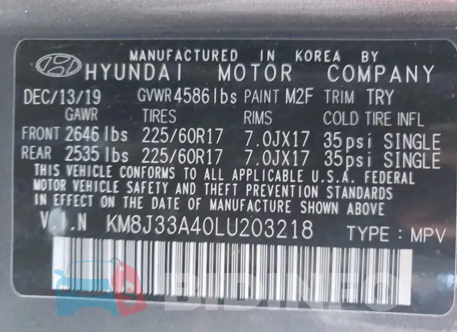KM8J33A40LU203218 Photo# 10