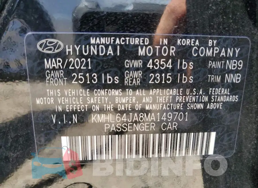 KMHL64JA8MA149701 Photo# 10