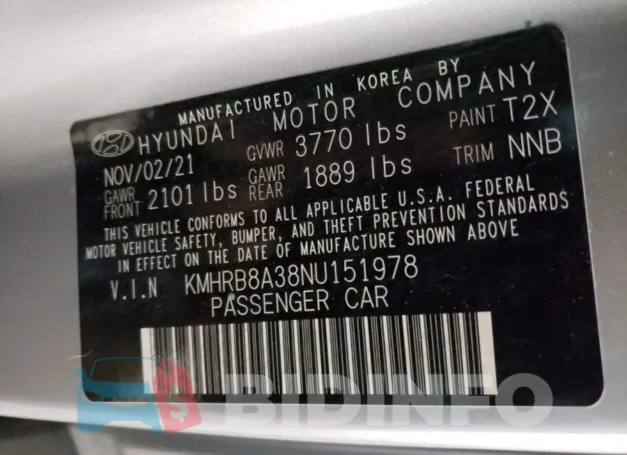 KMHRB8A38NU151978 Photo# 10