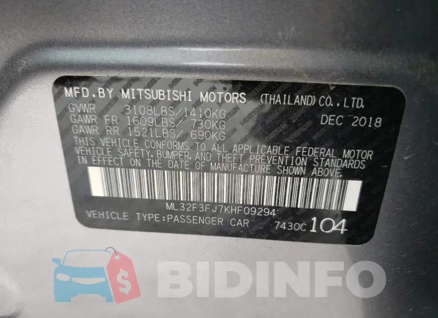 ML32F3FJ7KHF09294 Photo# 10