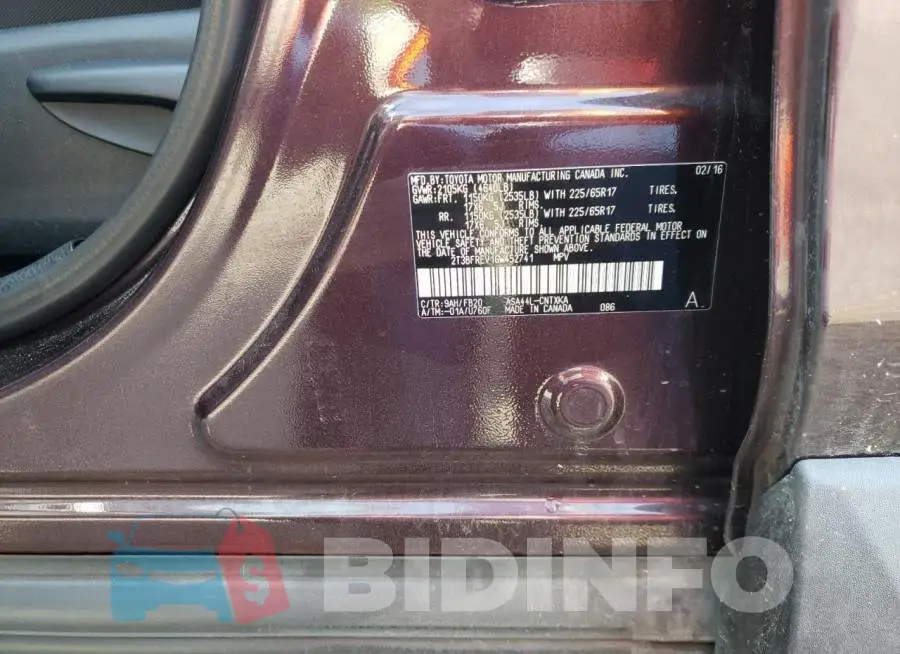 2T3BFREV1GW452741 Photo# 10
