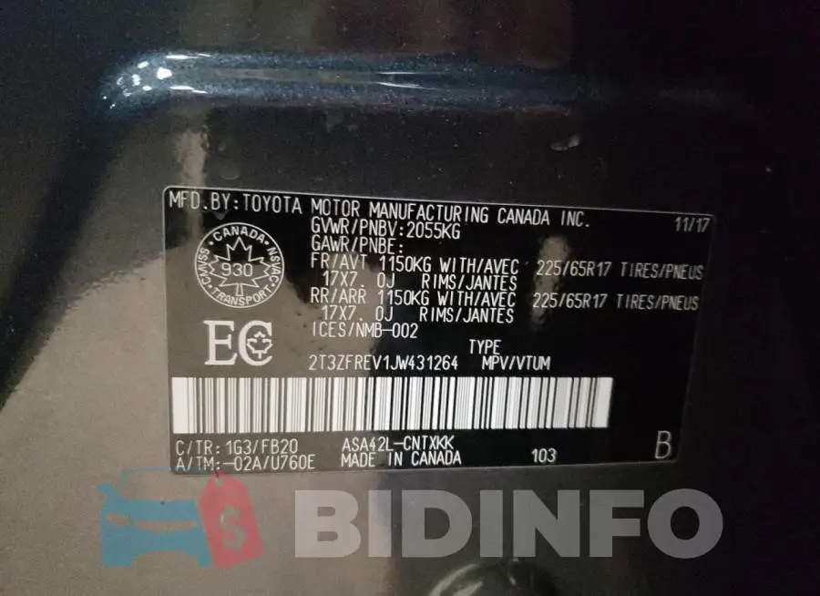 2T3ZFREV1JW431264 Photo# 10