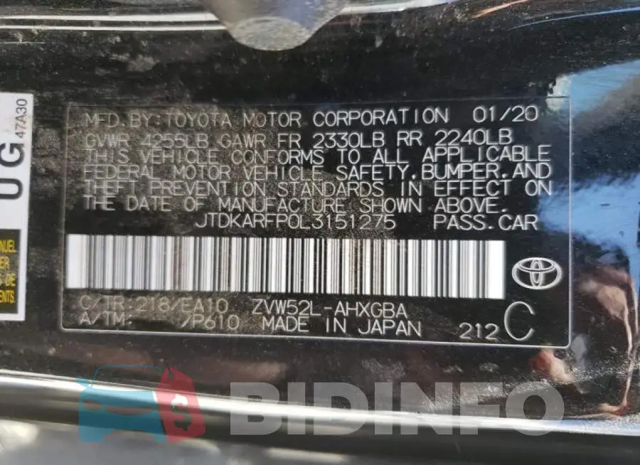 JTDKARFP0L3151275 Photo# 10