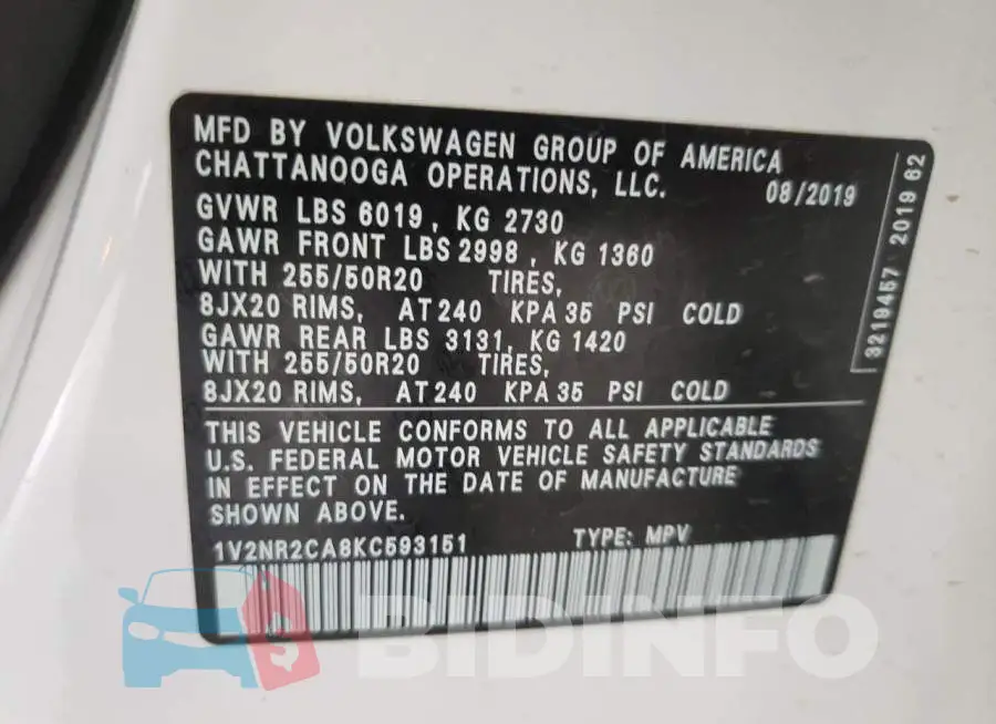 1V2NR2CA8KC593151 Photo# 10